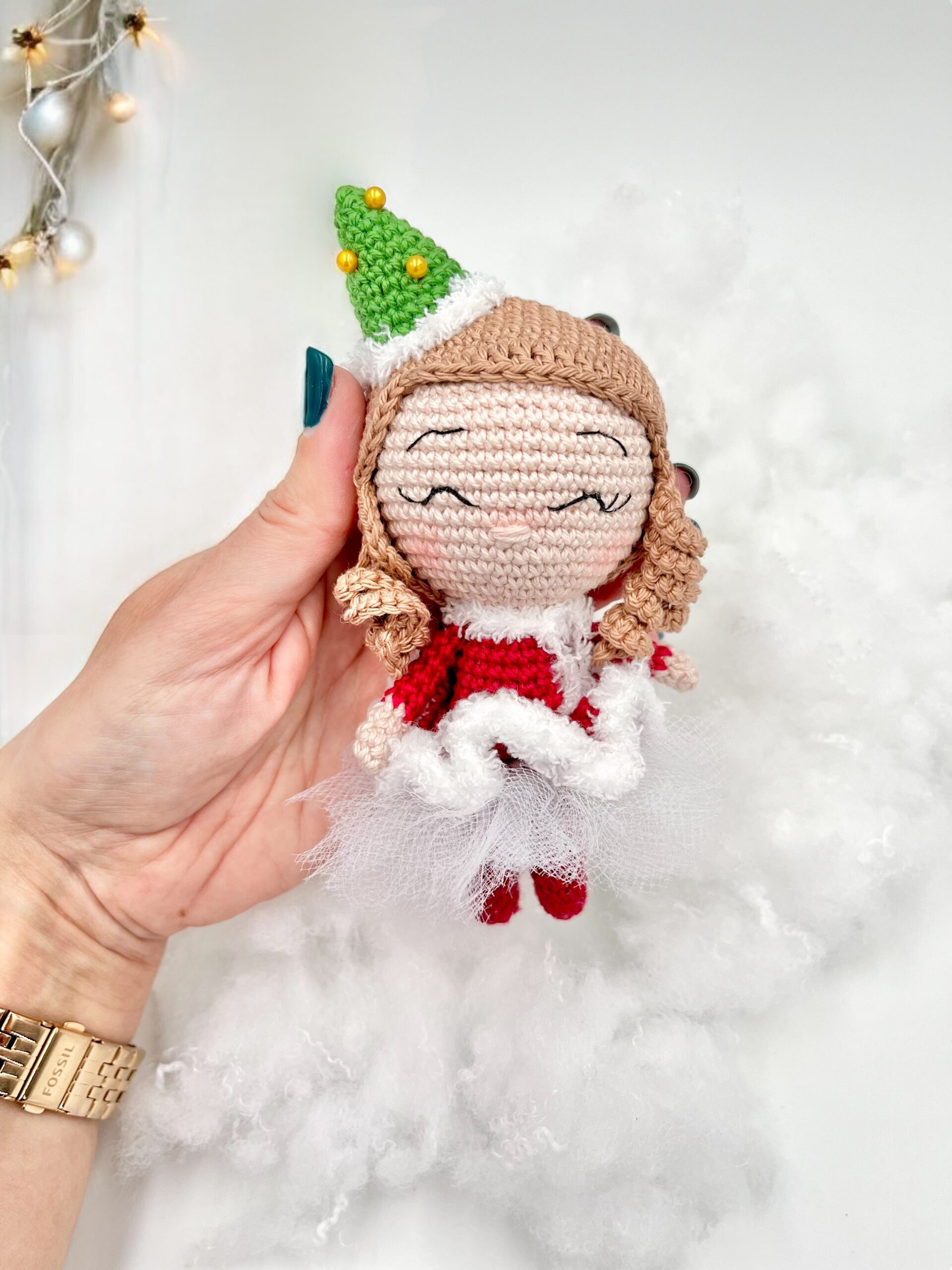 Valerie Fil un Crochet Sylvana tutoriel crochet poupée sapins