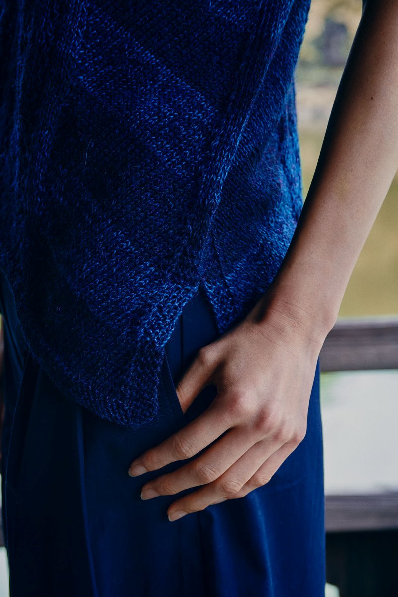 Isager Indigo kit pull tricot laine