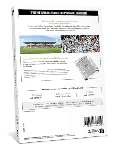 Tick&Box CA Brive coffret match rugby places Brive