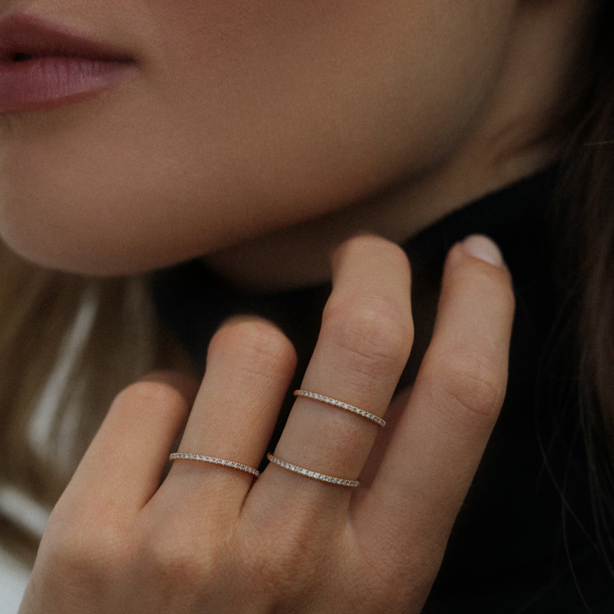 Angèle Brousse Dita bague or blanc 14 carats 18 diamants