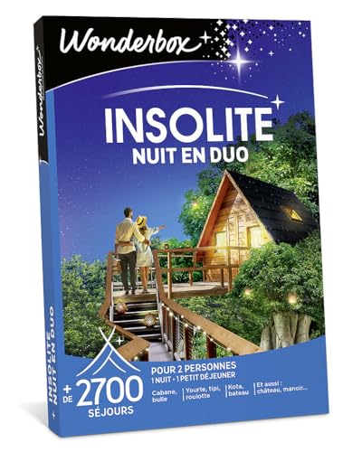 Wonderbox Insolite Nuit en Duo coffret 2 personnes petit-déjeuner