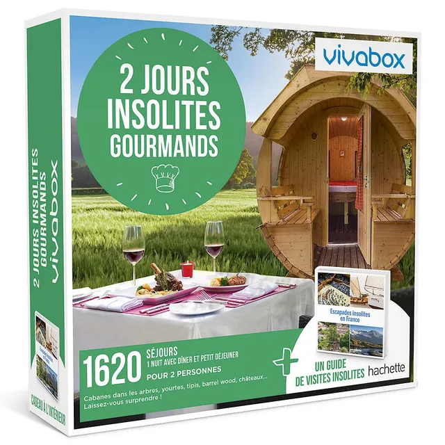 Wonderbox Vivabox 2 Jours Insolites Gourmands coffret cadeau 2 pers.