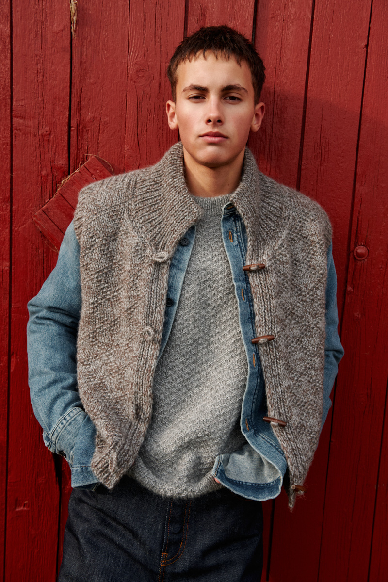 Isager Texture Vest kit tricot gilet sans manches laine