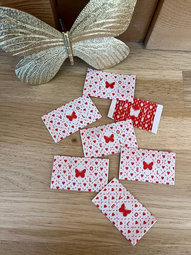 Laeti & Léa Vole étiquettes à coudre à l'unité 5x3 cm
