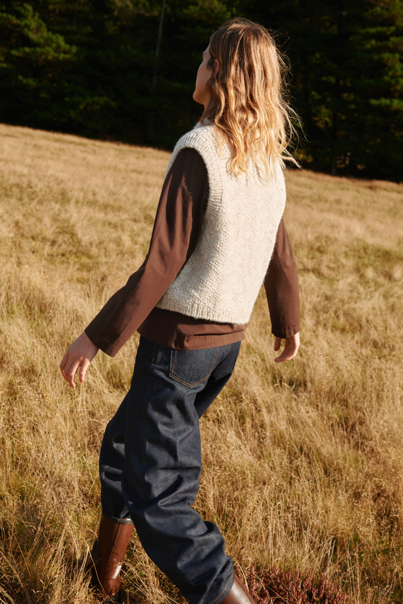 Isager Texture Vest kit tricot gilet sans manches laine