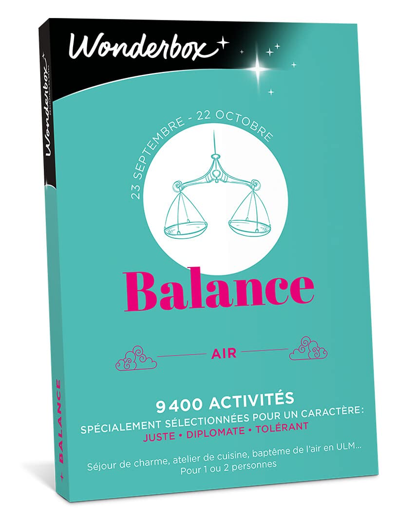Wonderbox Astrologie Balance coffret cadeau 1 ou 2 personnes