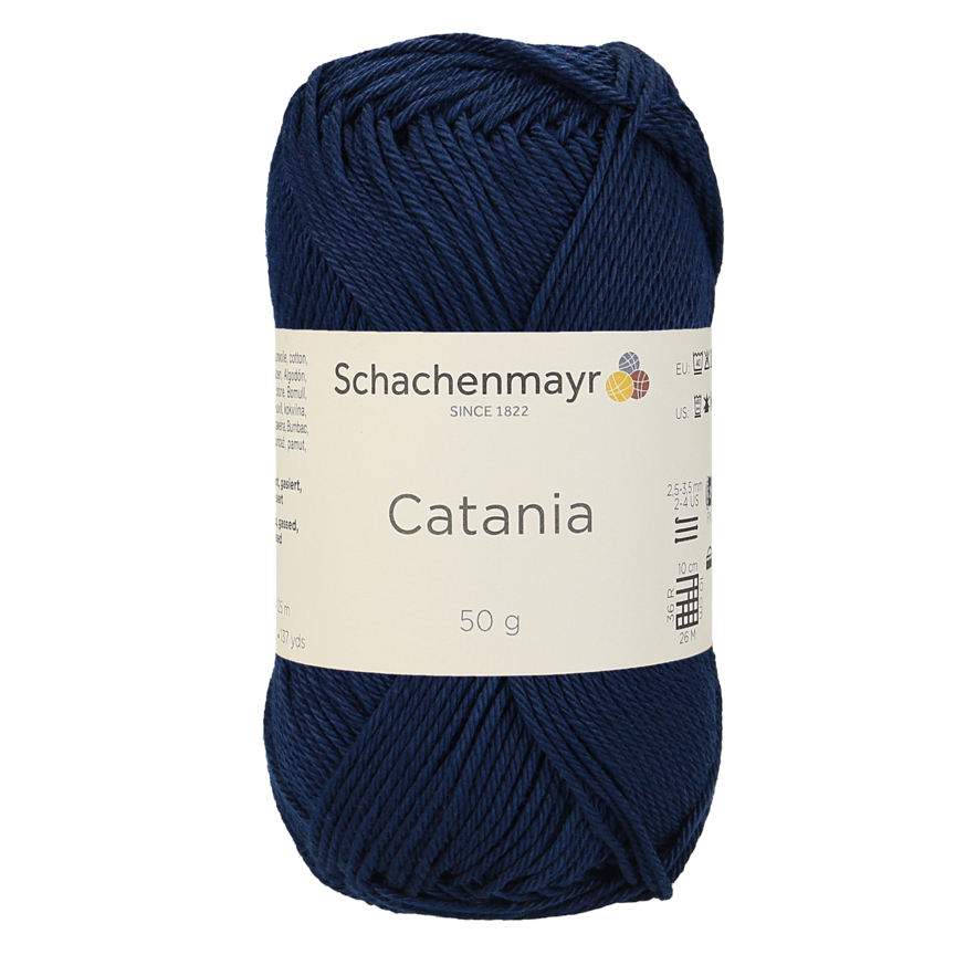 Schachenmayr Catania 0124 fil coton marine 50g mercerisé
