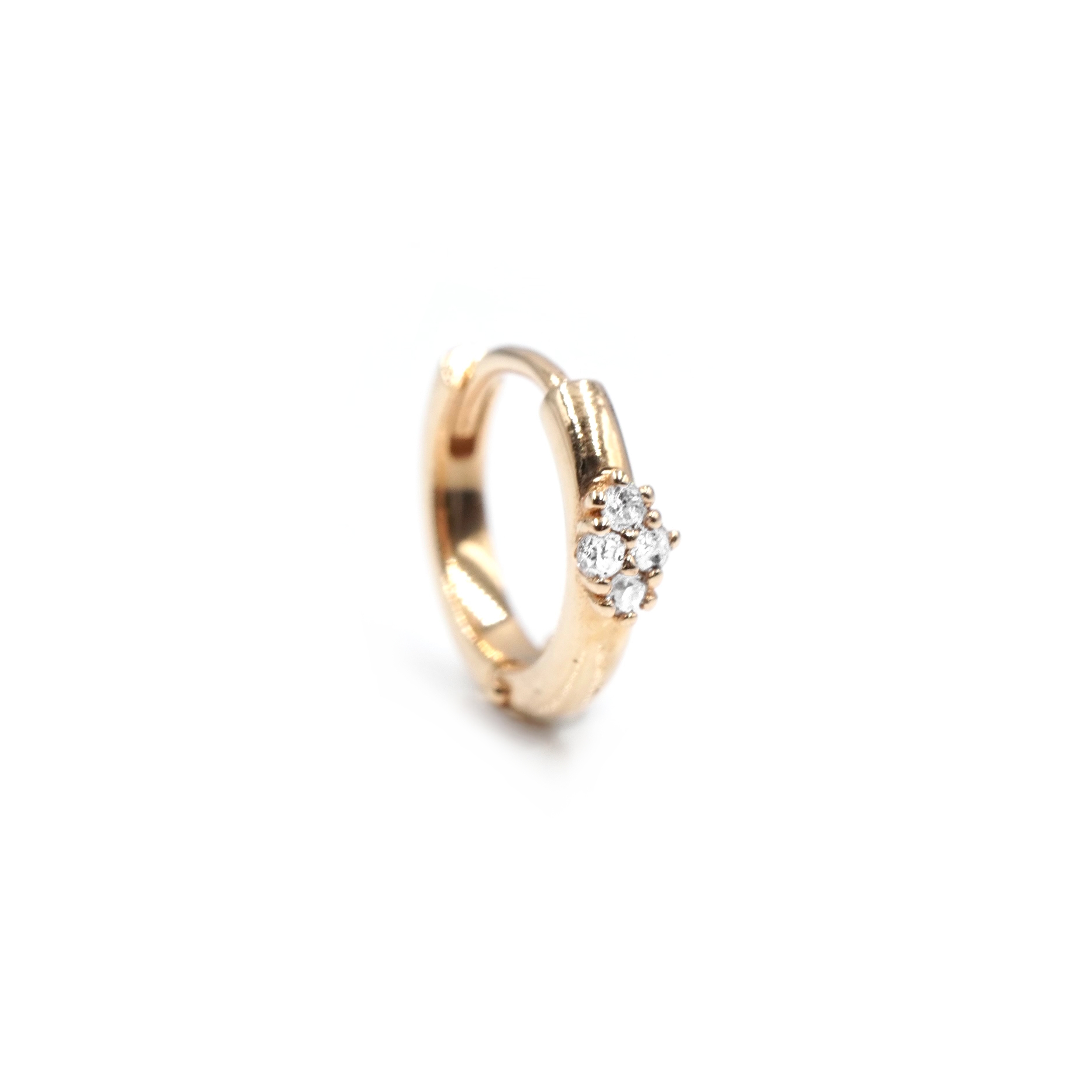 Angèle Brousse Eternity mini créole or jaune 18 carats diamants