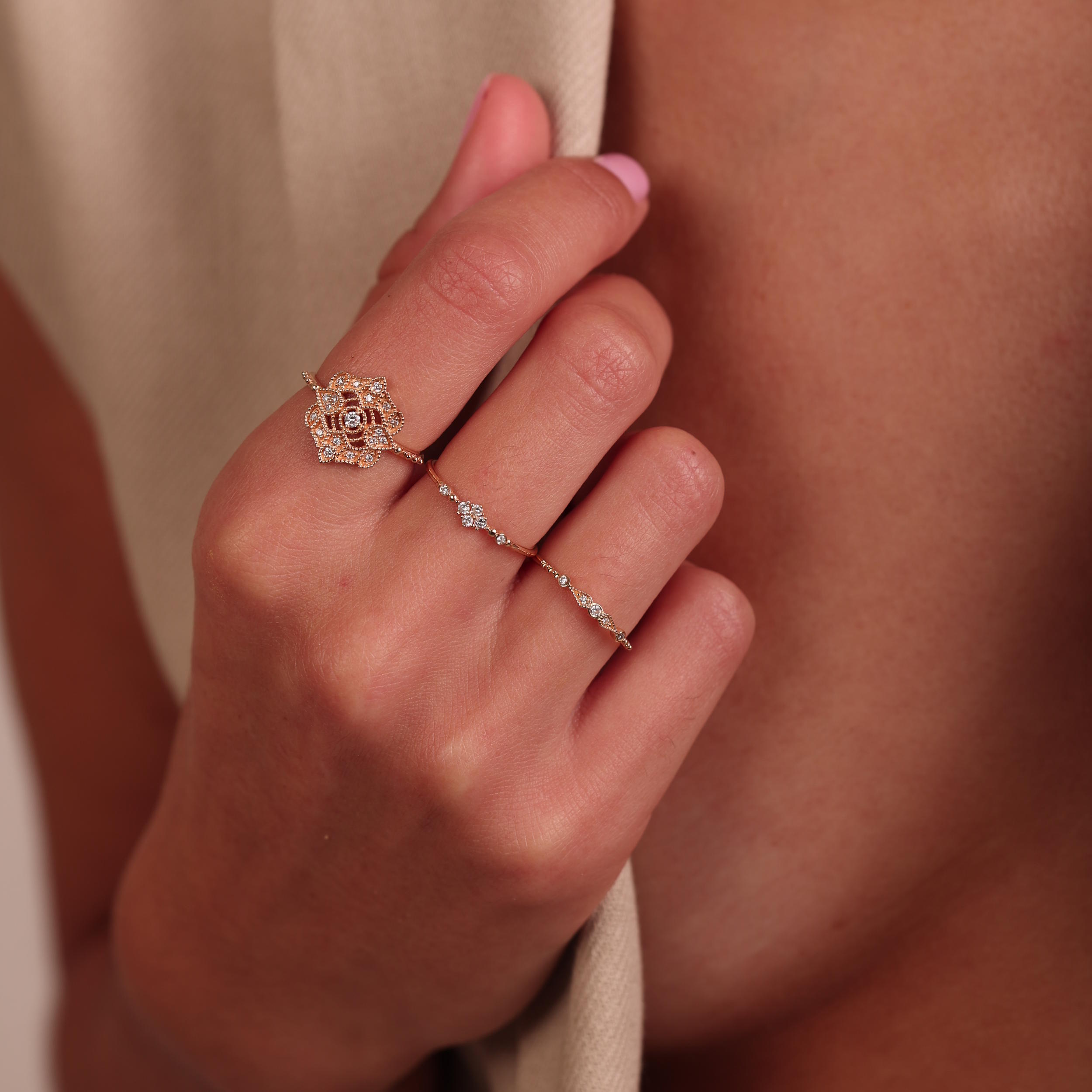 ANGÈLE BROUSSE Eternity bague fine or jaune 18 carats diamants