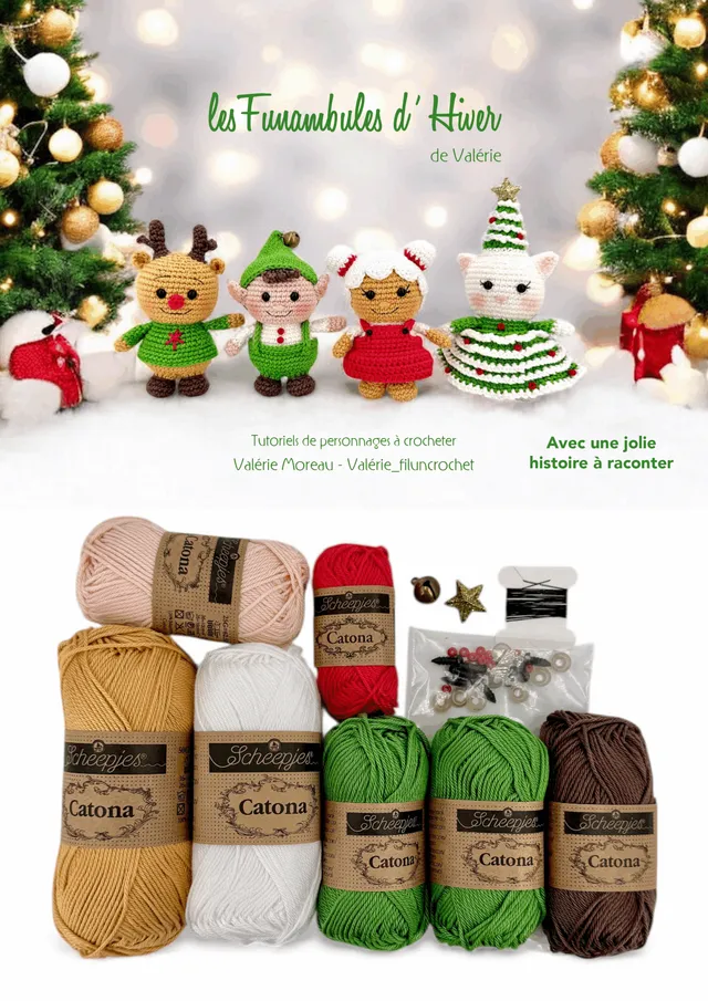 Les Funambules d'Hiver kit crochet + livre amigurumi