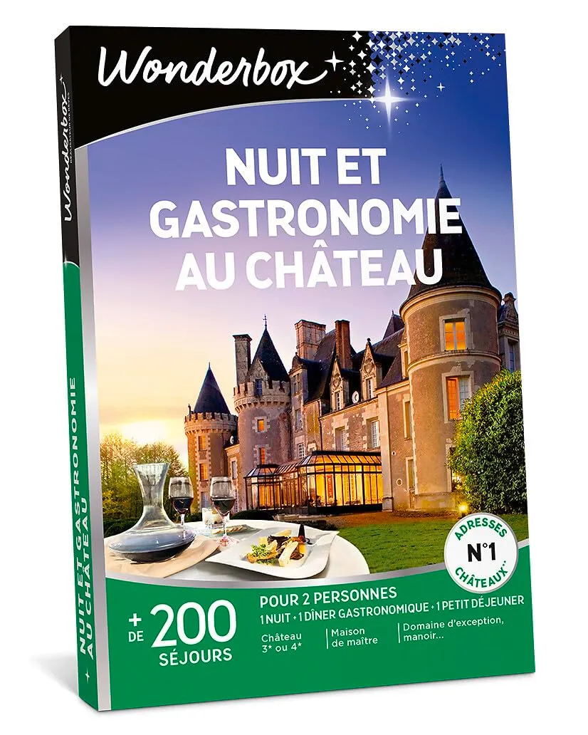 Wonderbox Nuit et Gastronomie au Château coffret 2 pers dîner