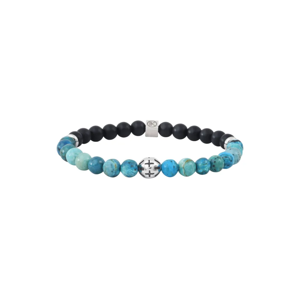 IKOBA Bracelets bracelet opale bleue lave 6 mm