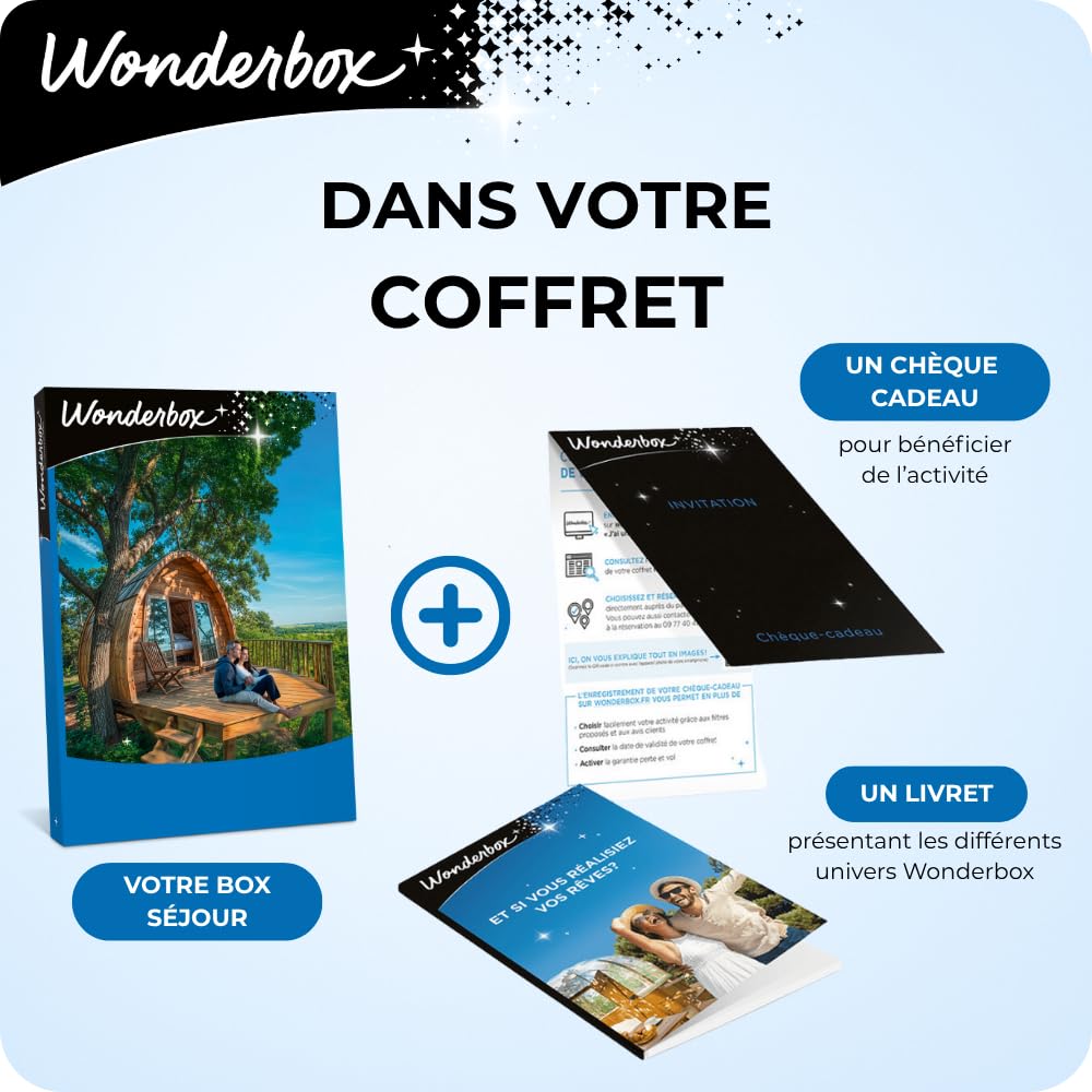 Wonderbox Week-End Insolite et Gourmand coffret séjour 2 pers