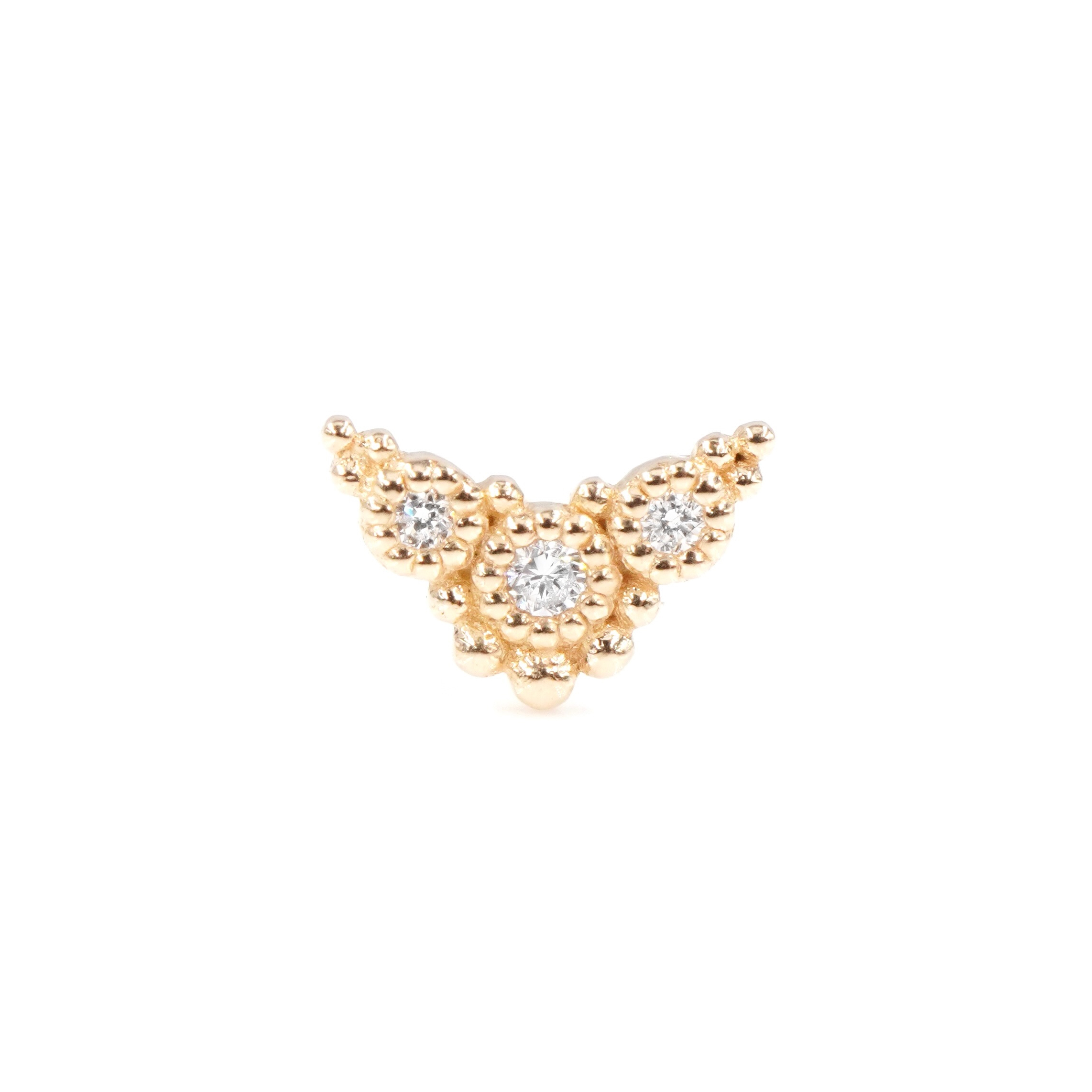 Angèle Brousse Susie puce or diamants 0,031 ct