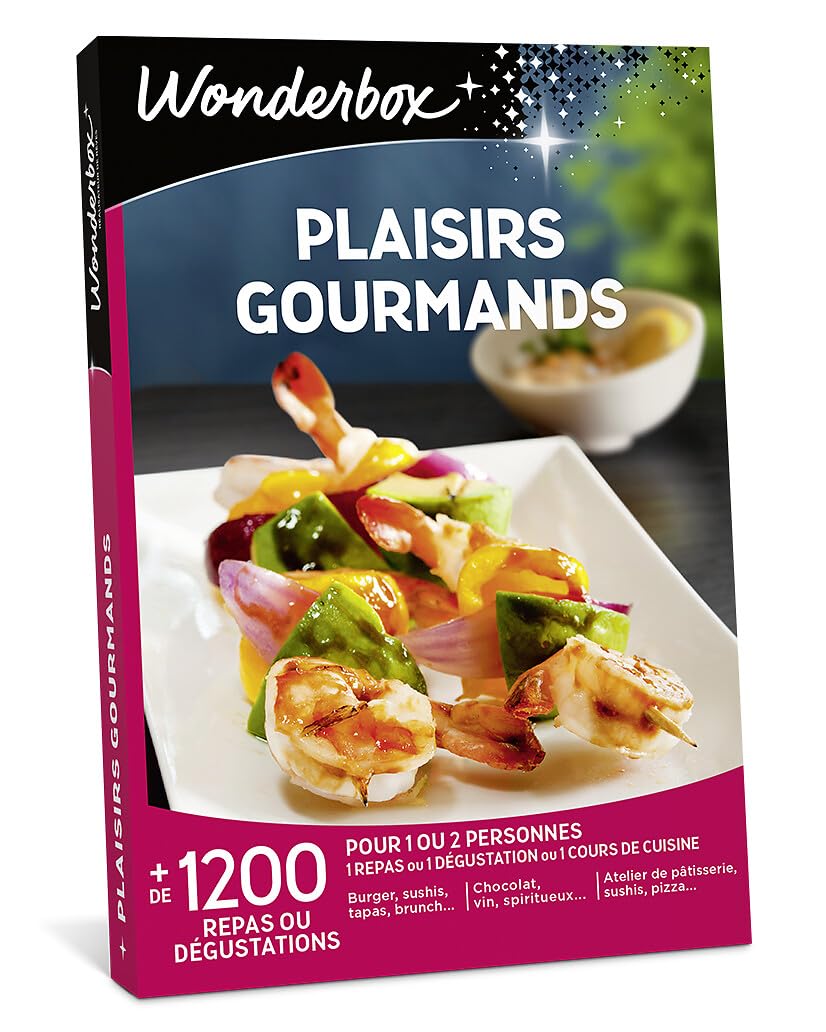 Wonderbox Plaisirs Gourmands coffret restaurant 1-2 pers