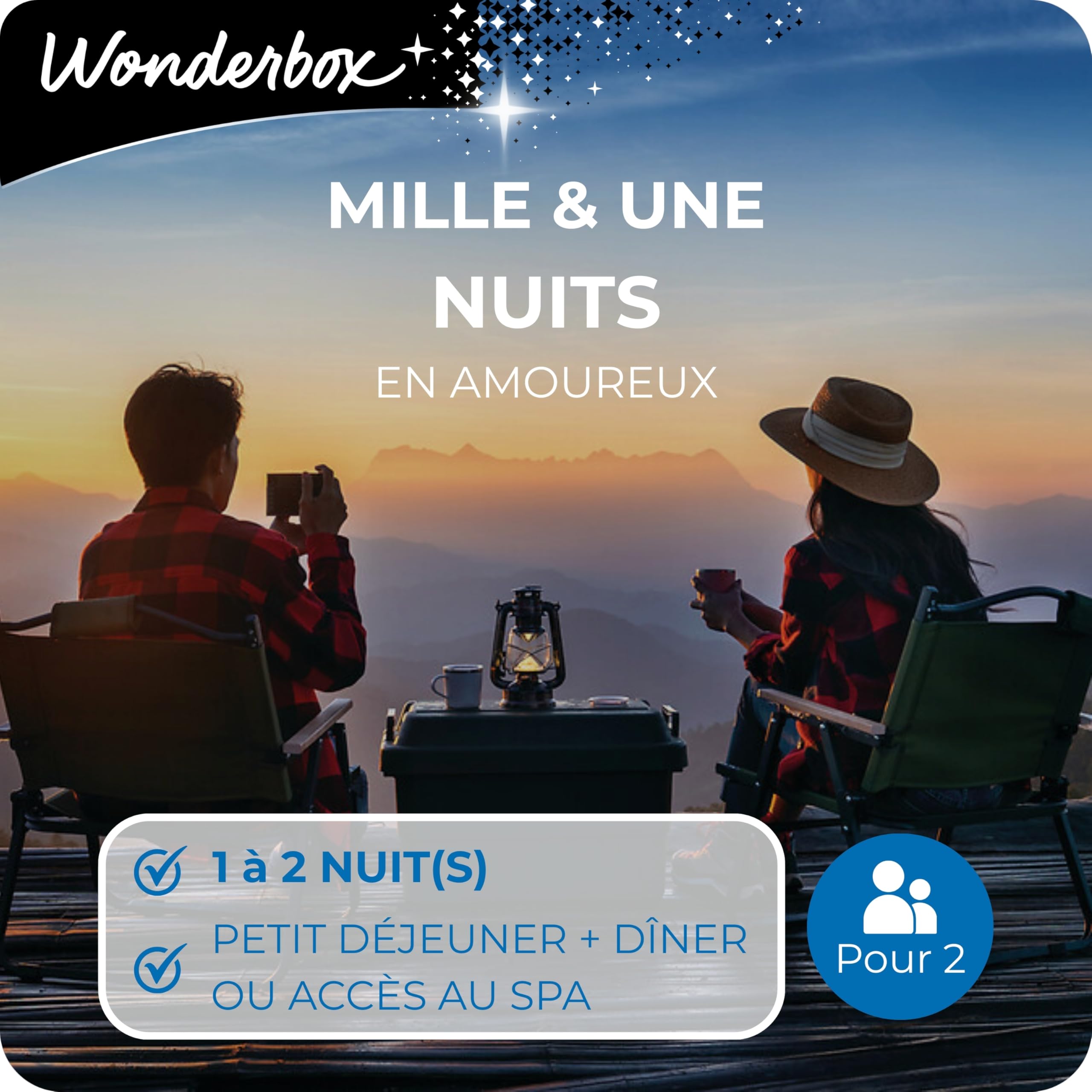 Wonderbox Mille & Une Nuits en Amoureux coffret cadeau 2 pers