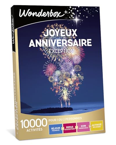 Wonderbox Multi-thèmes Joyeux Anniversaire coffret cadeau 1 ou 2 pers