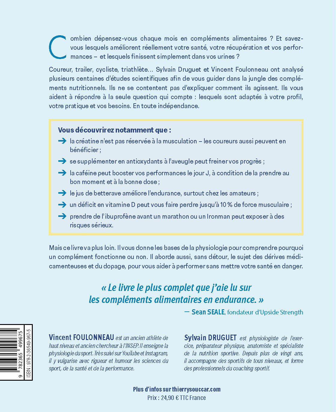 Souccar Coach Guide compléments sport endurance livre broché