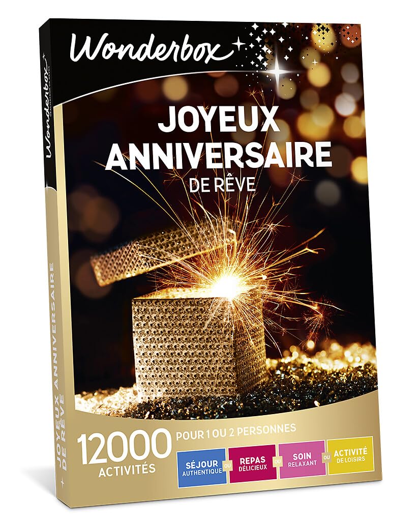Wonderbox Joyeux Anniversaire de Rêve coffret multi-activités 1-2 pers
