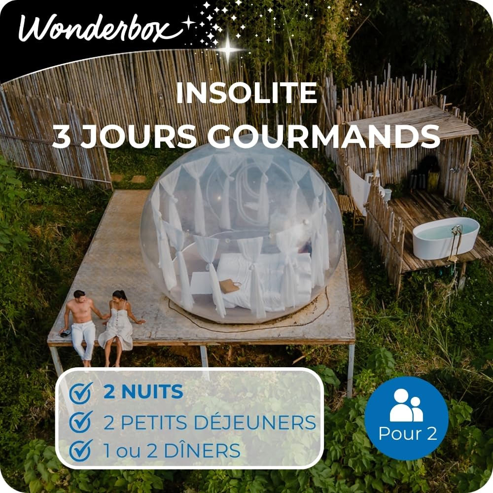 Wonderbox Séjour 3 Jours Insolites Gourmands 2 pers.