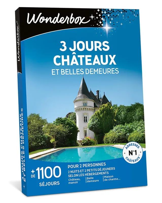 Wonderbox Châteaux et Belles Demeures coffret 2 nuits 2 personnes