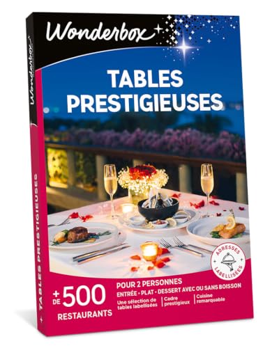 Wonderbox Tables Prestigieuses coffret resto raffiné 2 pers