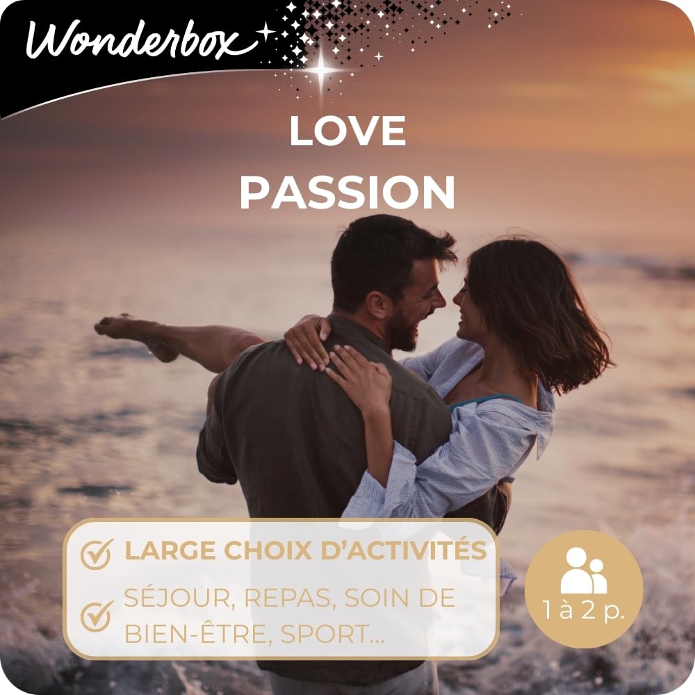 Wonderbox Love Passion coffret cadeau 1-2 pers séjour dîner