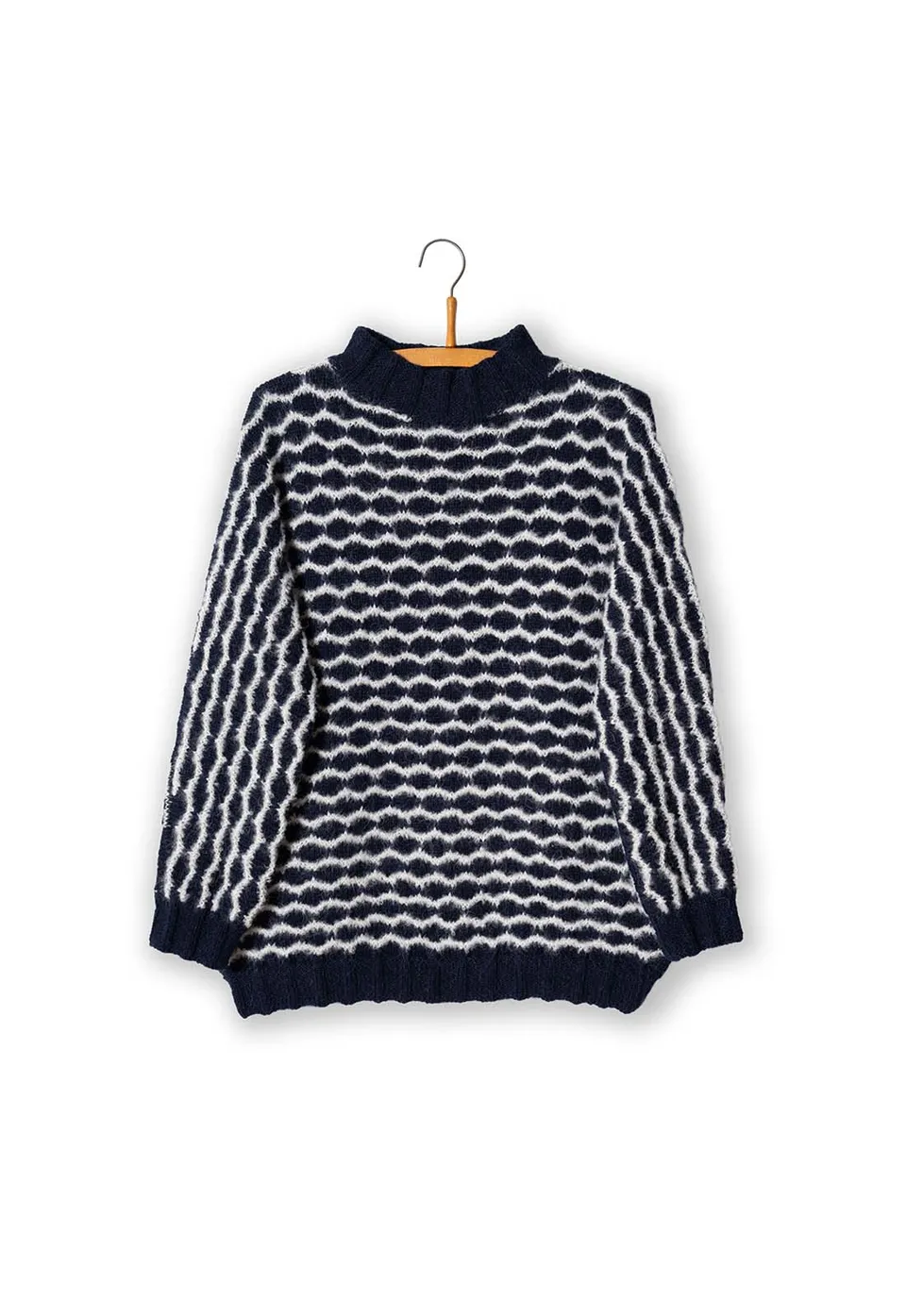 Isager Waves kit tricot pull ajouré