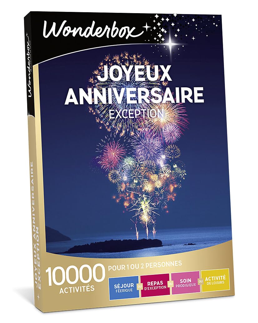 Wonderbox Multi-thèmes Joyeux Anniversaire coffret cadeau 1 ou 2 pers