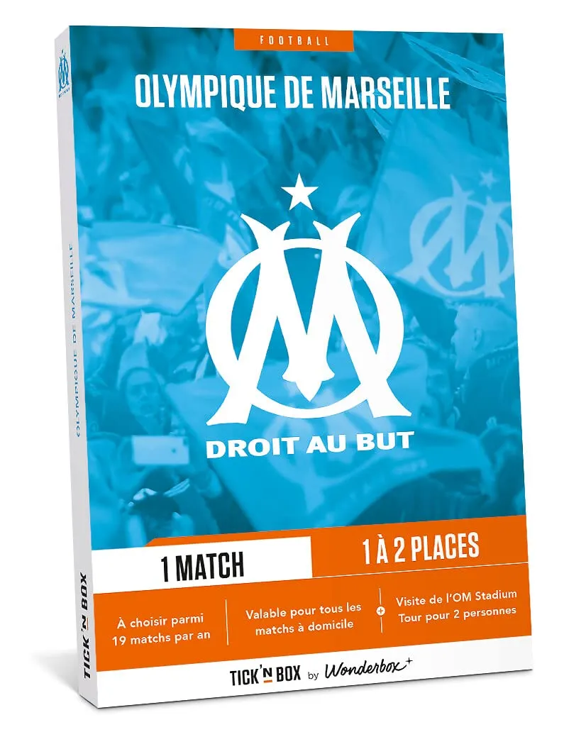 Tick'nBox OM match Vélodrome coffret foot billets domicile