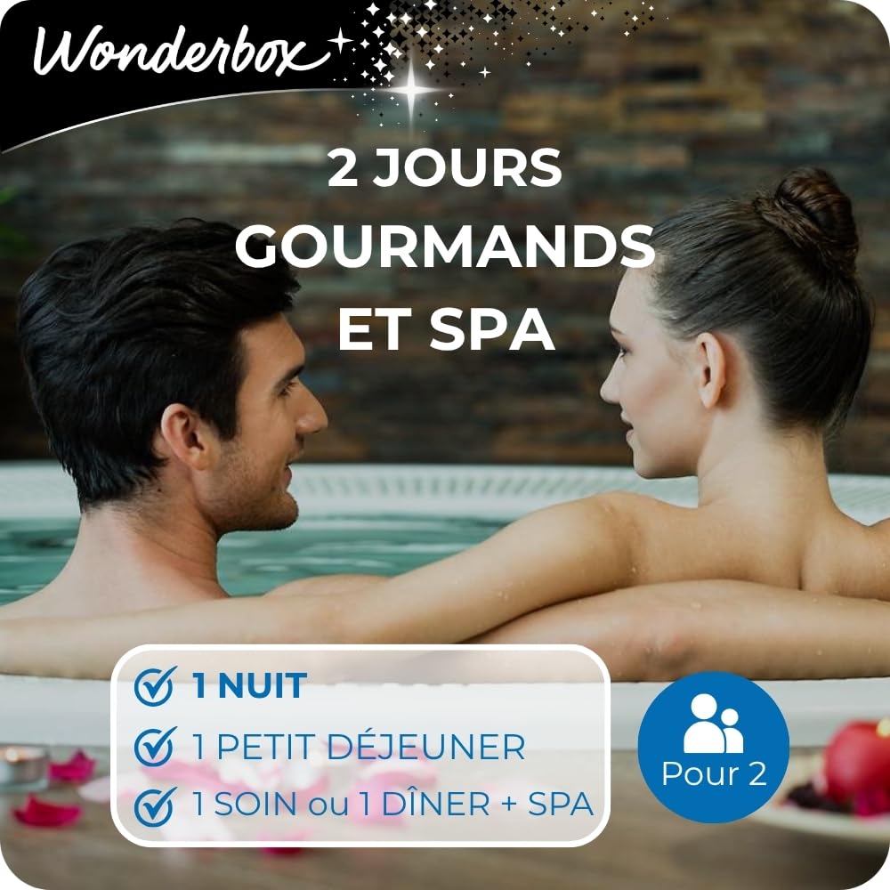 Wonderbox 2 Jours Gourmands et Spa coffret cadeau 2 pers