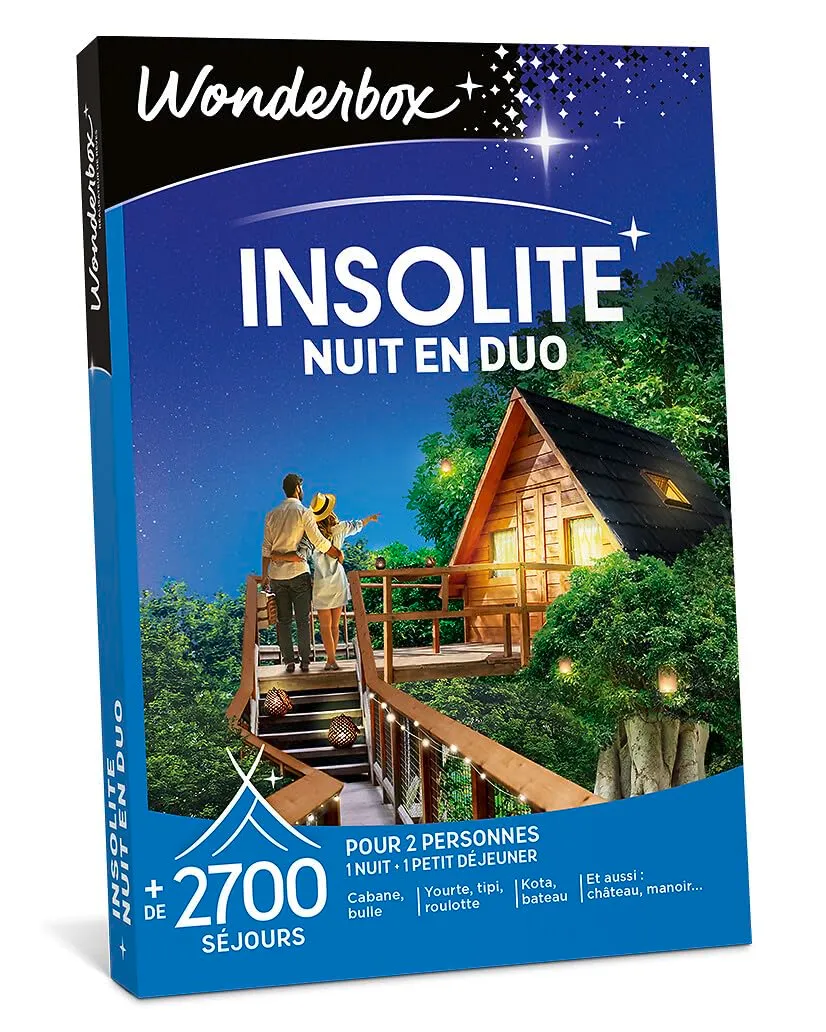 Wonderbox Insolite Nuit en Duo coffret 2 personnes petit-déjeuner