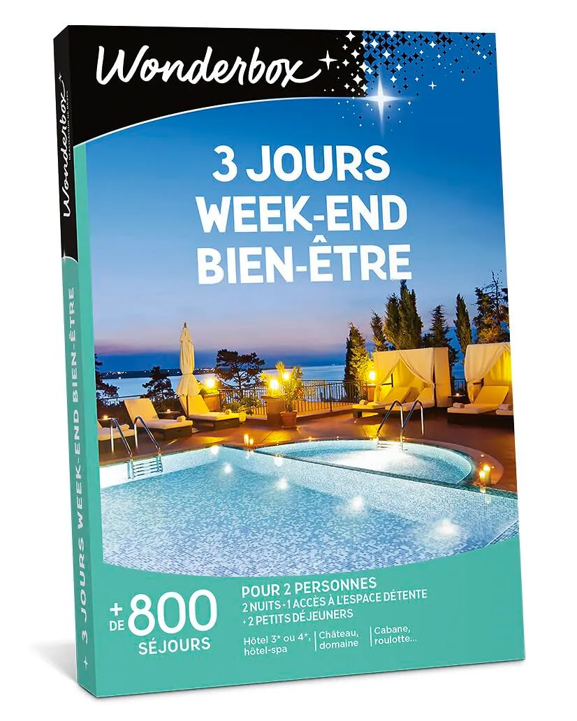 Wonderbox 3 Jours Week-End Bien-être coffret 2 nuits 2 pers