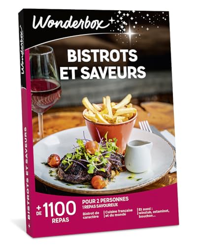 Wonderbox Bistrots et Saveurs coffret cadeau restaurant couple
