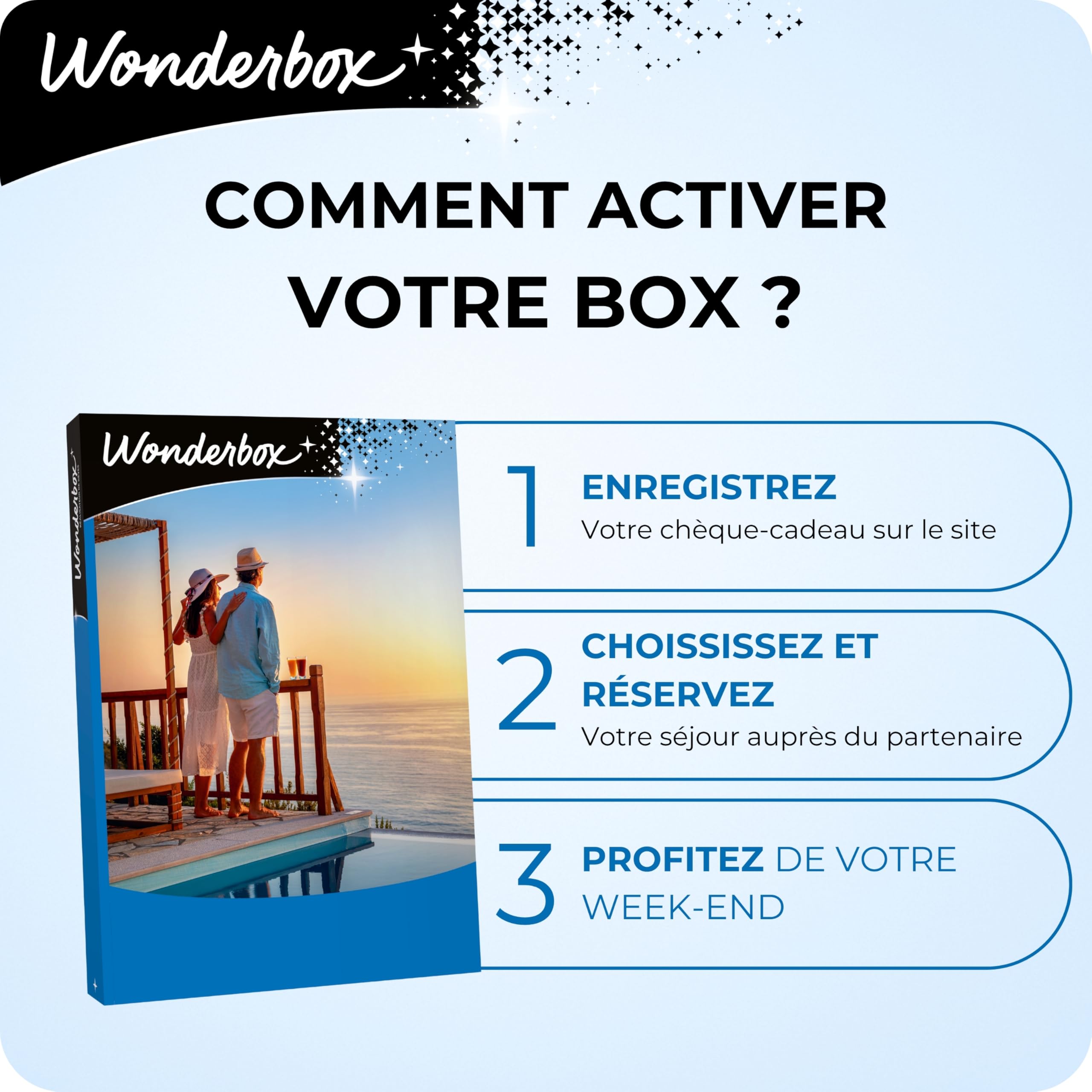 Wonderbox Séjour & week-end Amoureux coffret nuit 2 pers