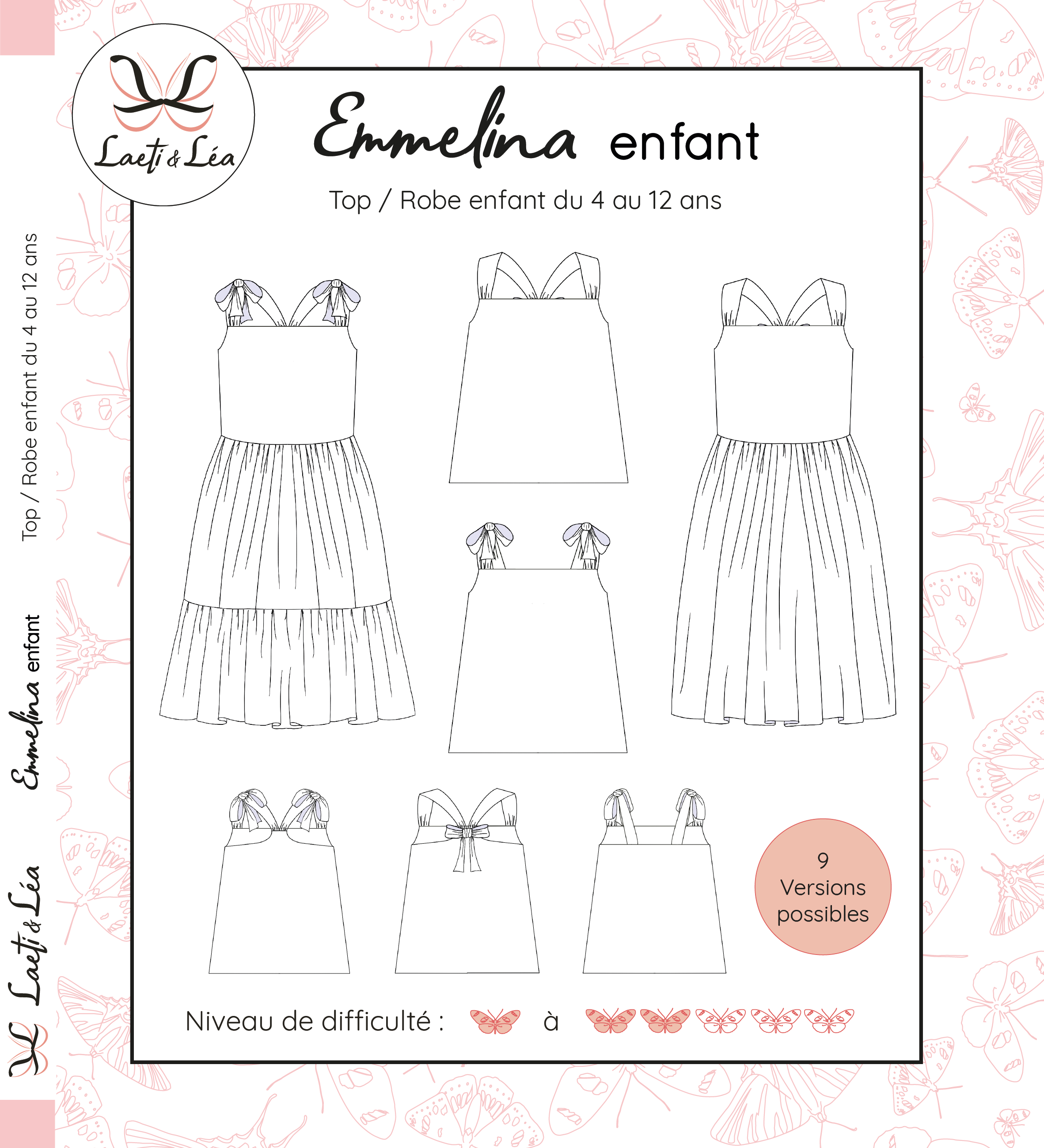Laeti & Léa Emmelina Enfant patron robe top 4-12 ans PDF