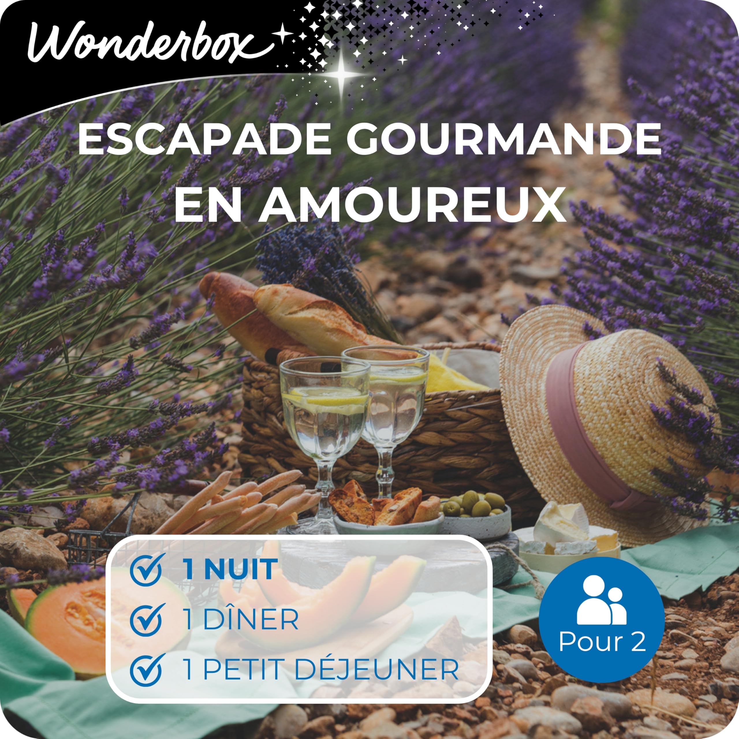 Wonderbox Escapade Gourmande en Amoureux coffret 2 pers