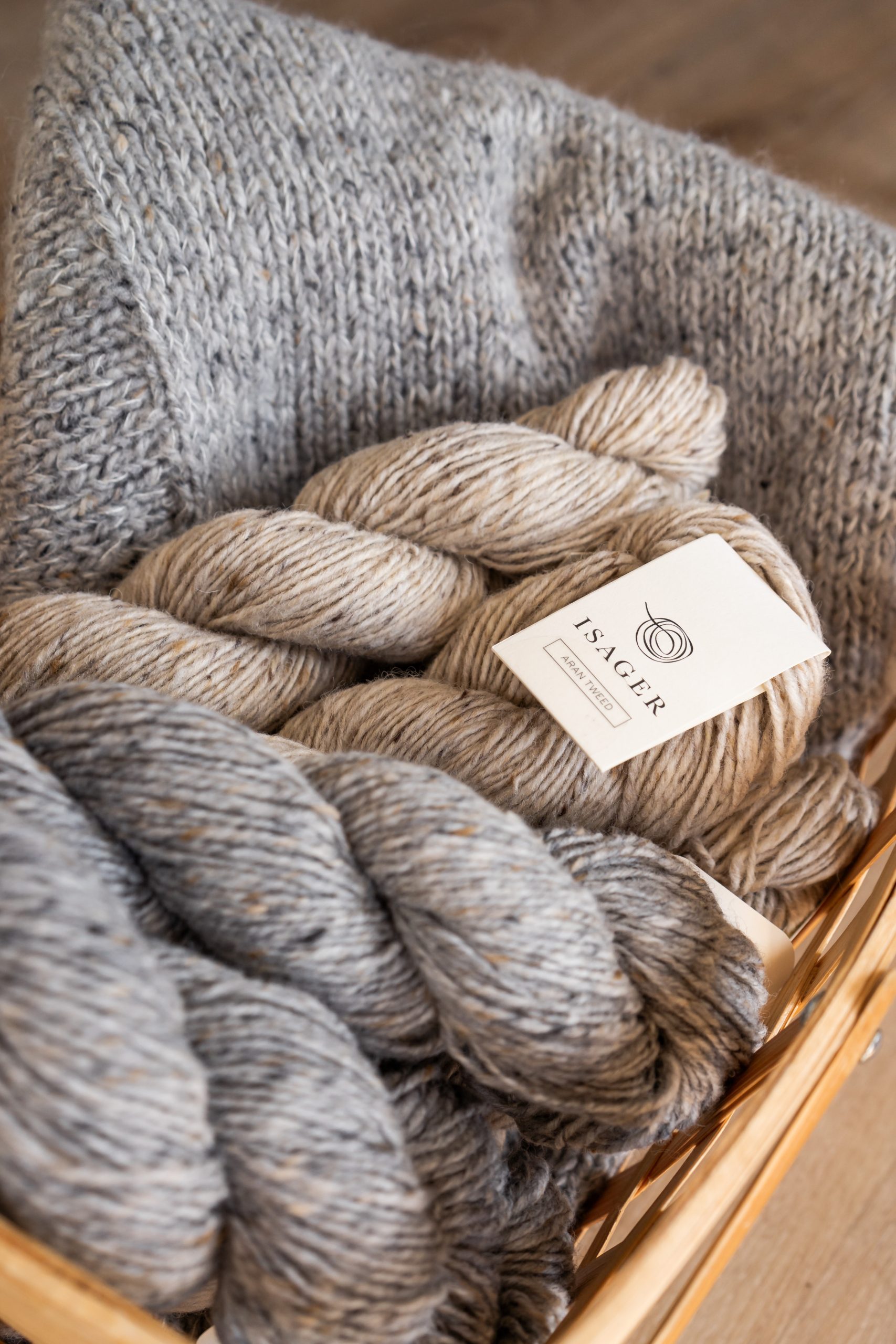 Isager Aran Tweed fil à tricoter laine tweed pull
