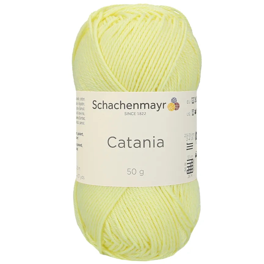 Schachenmayr Catania 0100 Mimose fil coton jaune