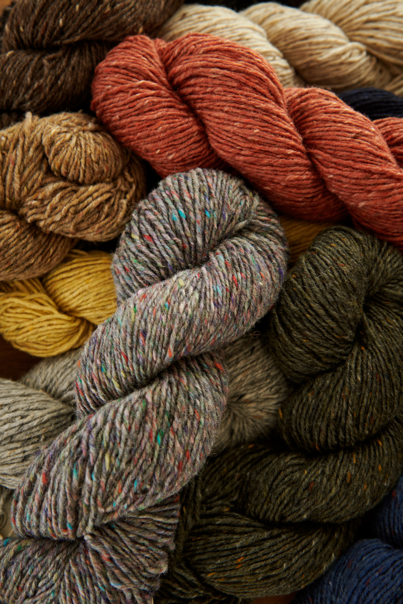 Isager Aran Tweed fil à tricoter laine tweed pull