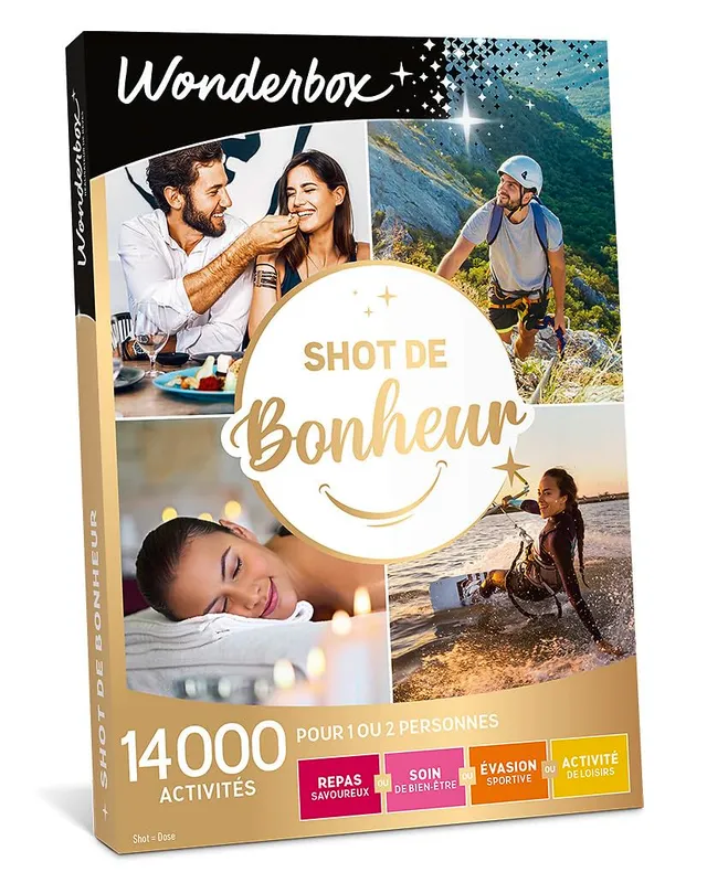 Wonderbox Shot de Bonheur coffret cadeau multi-activités