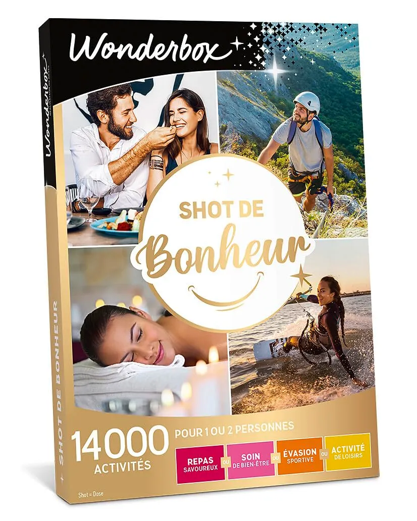 Wonderbox Shot de Bonheur coffret cadeau multi-activités