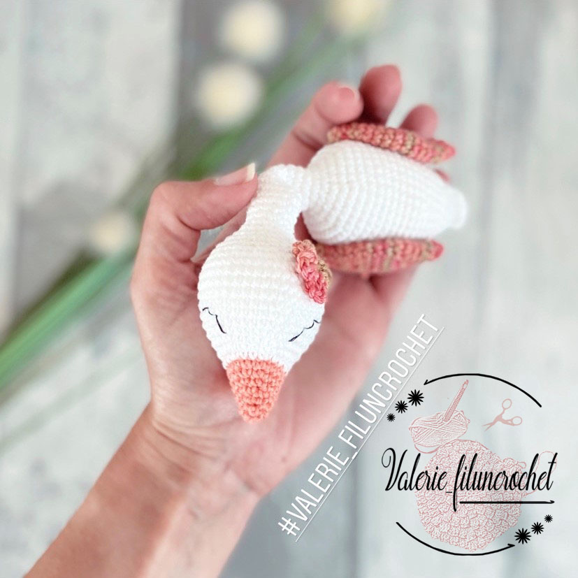 Céline le cygne patron crochet tutoriel amigurumi PDF