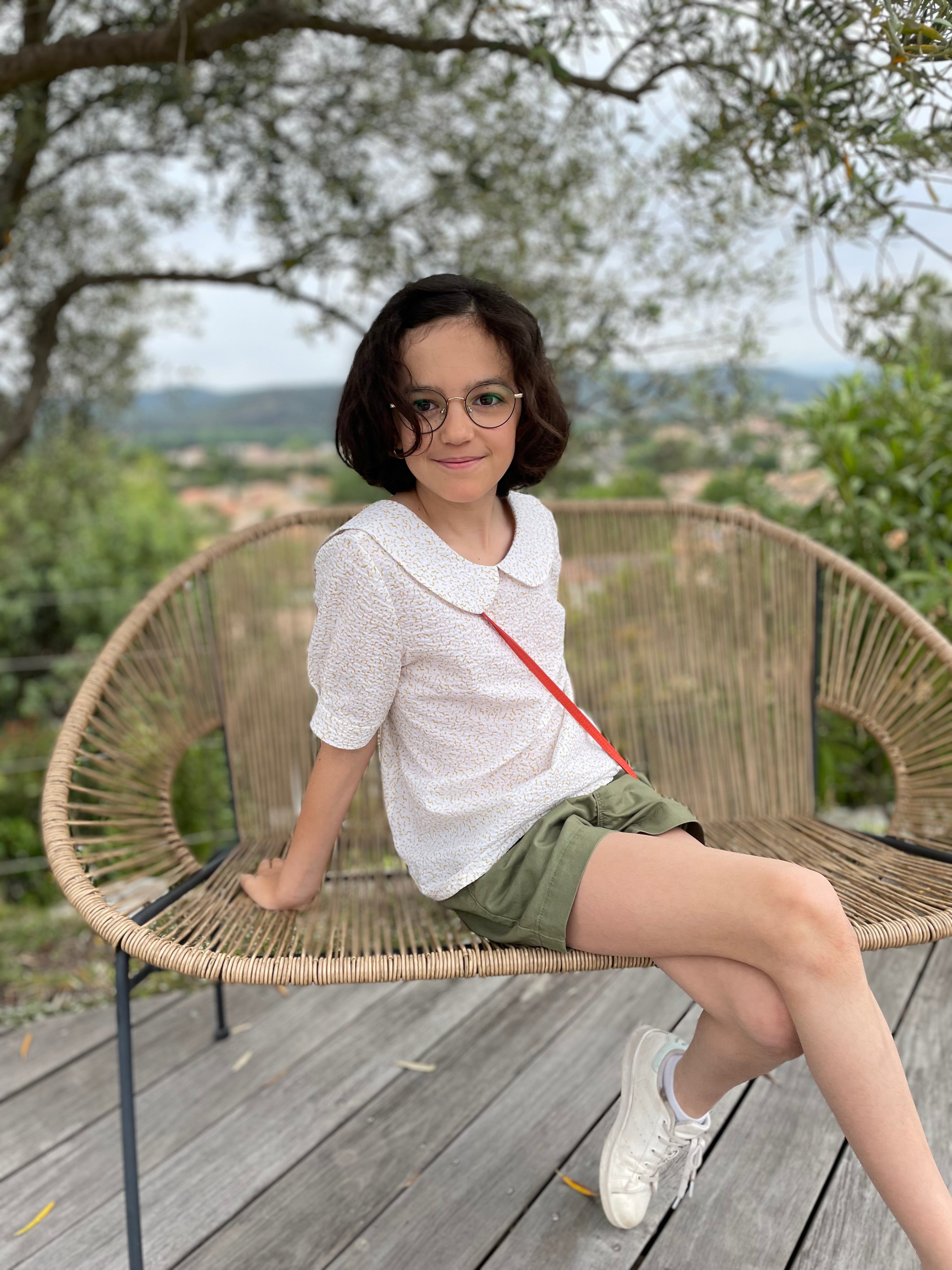 Laeti & Léa Cho Junior patron blouse enfant 4-14 ans PDF col plat