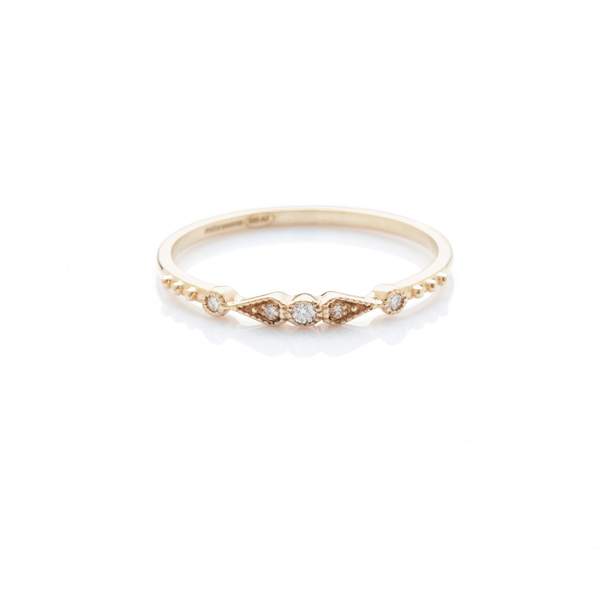 Angèle Brousse Stella 5 diamants bague or 18 carats 3 ors