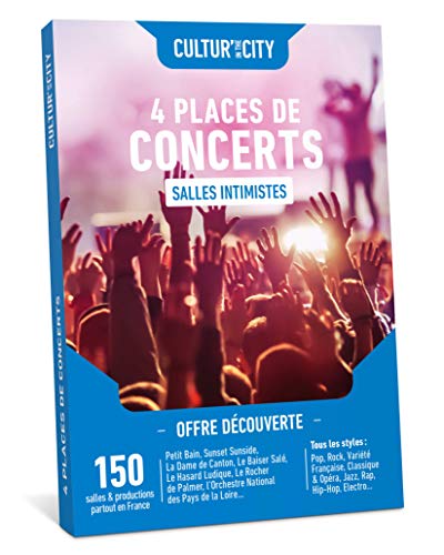 Cultur'In the city Concerts coffret 4 places pop rock jazz