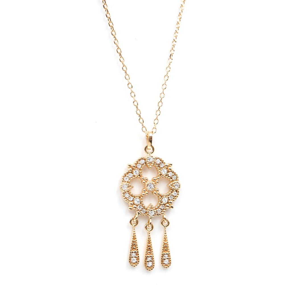Angèle Brousse Greta collier or 18 carats diamants 47-52 cm