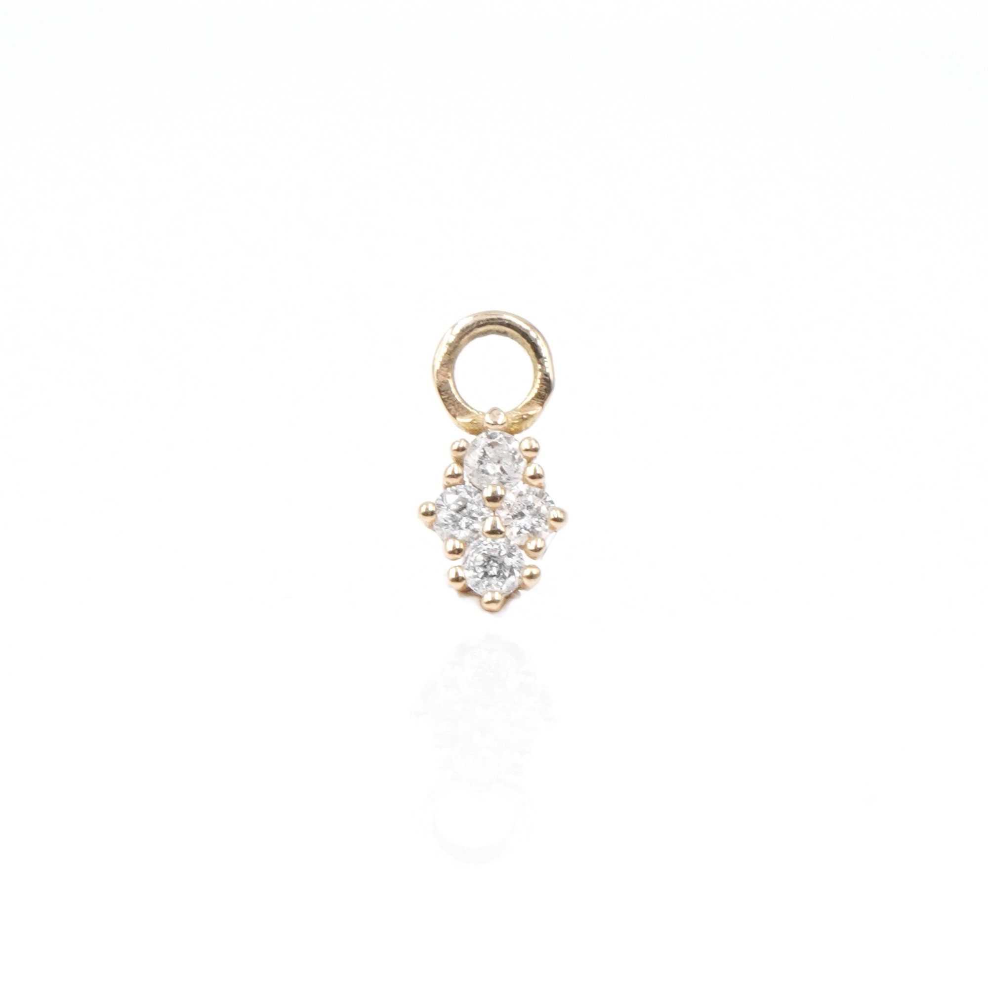 Angèle Brousse Eternity Charm or jaune losange diamants