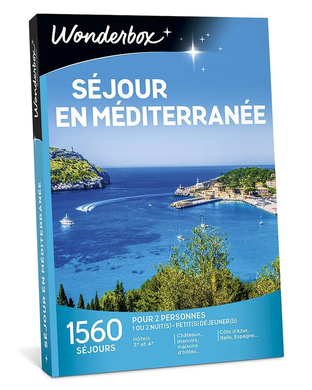 Wonderbox Séjour & week-end Méditerranée coffret cadeau 2 pers 1-2 nuits