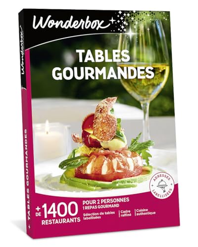 Wonderbox Tables Gourmandes coffret cadeau 2 personnes restaurant